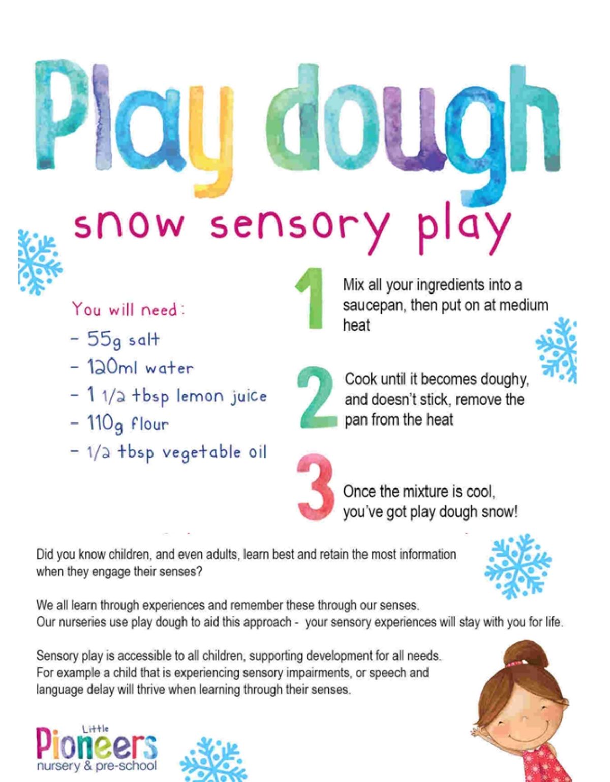 Snow Play Dough