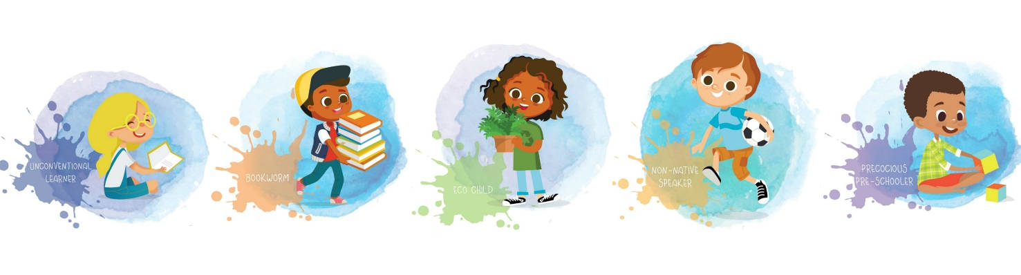 Diverse children everyone matters little pioneers