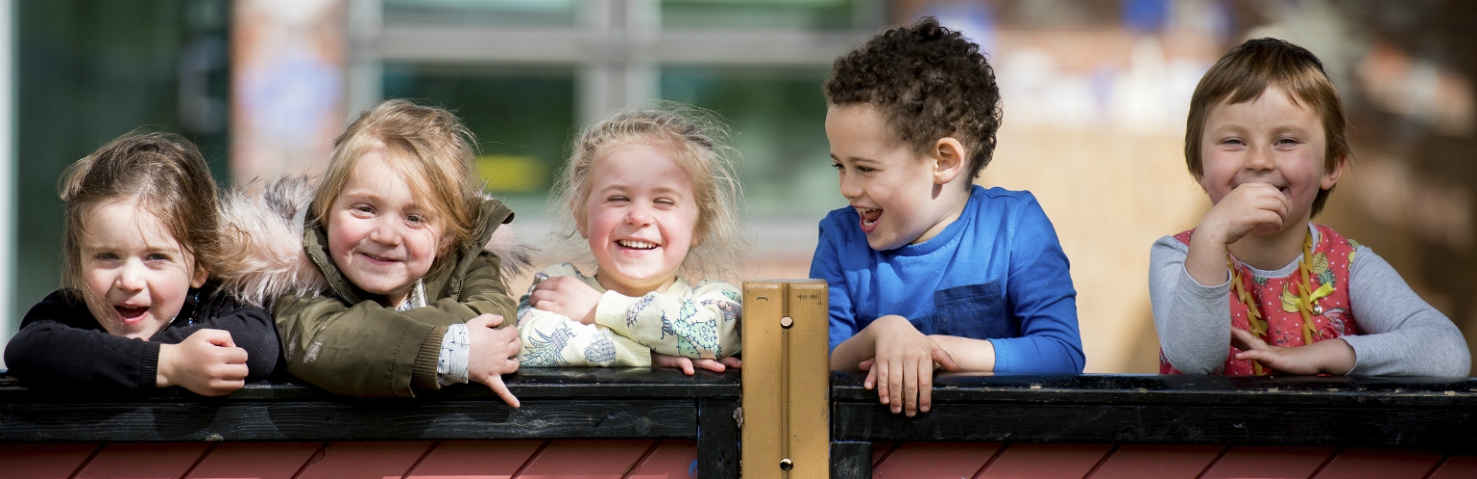 children in nursery garden